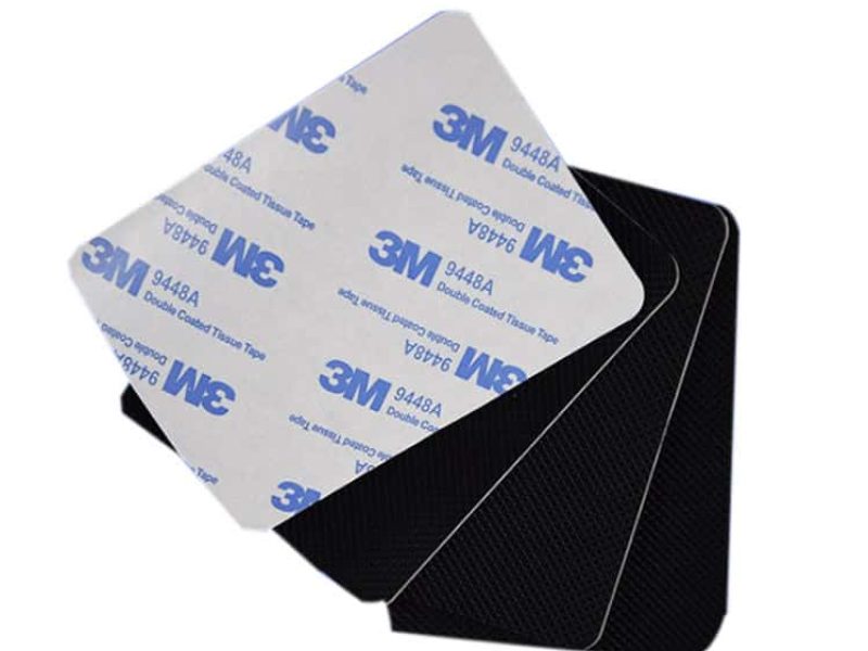 Custom die cut silicone rubber gasket with adhesive