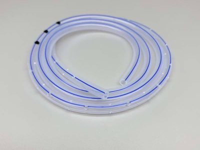 Radiopaque silicone tube visible under X-ray inspection