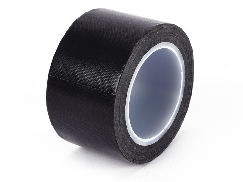 Black PTFE Coated Fiberglass Tape Back Adhesive
