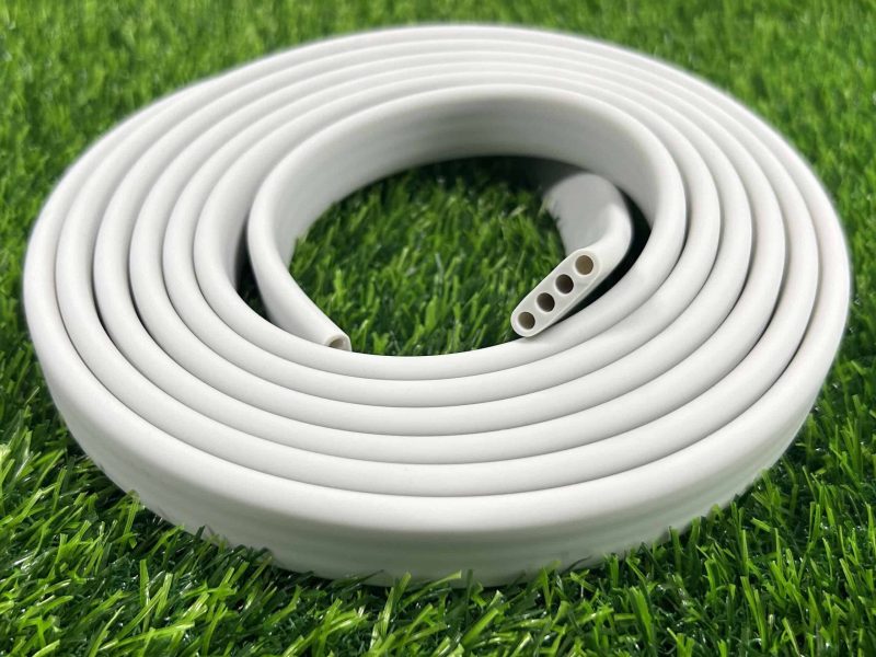 Double-Row Multi-Cavity Silicone Tube custom silicone hose cross-section showing multi-material structure