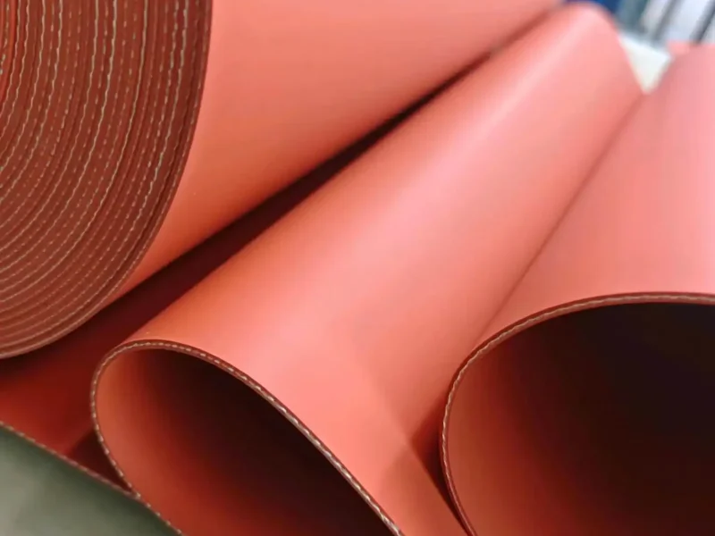 Fiberglass reinforced silicone press pad used in photovoltaic module EVA lamination