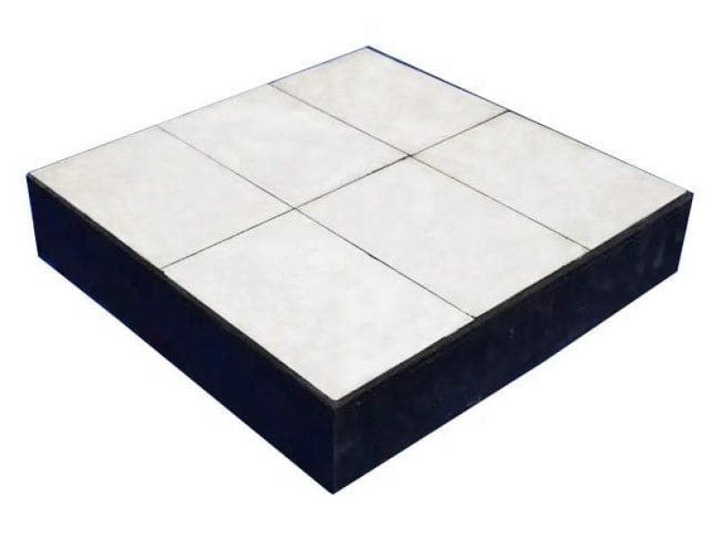 This is a picture of a ceramic-rubber composite liner plate.