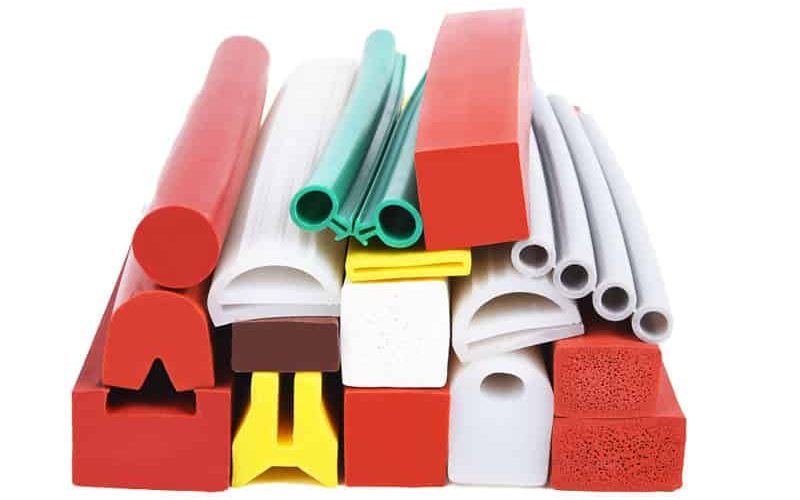 Silicone seals for refrigerator doors in custom low temperature flexible profile