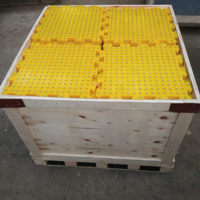 This is a box of Polyurethane Drill Rig Safety Mats.