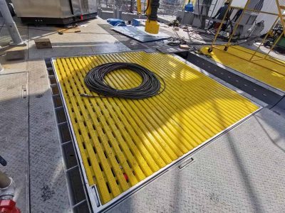 Rig safety setback area mats for drilling