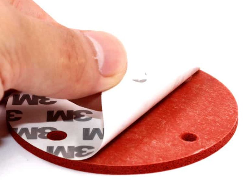 Flat silicone sponge gasket for sealing applications